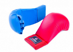 Накладки на руки для каратэ BestSport,ФКР,  BS-з22, без надписи (L, синий)